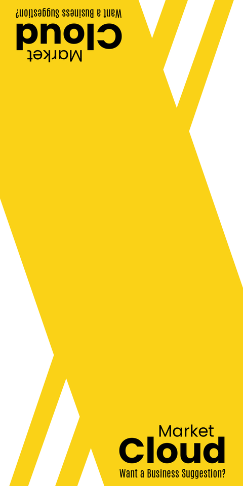 Yellow Stripes on a White Branding Table Runner Template