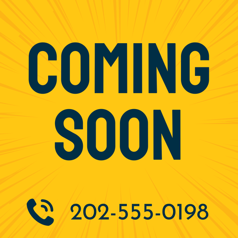 Yellow-Themed Grand Opening Sign Template