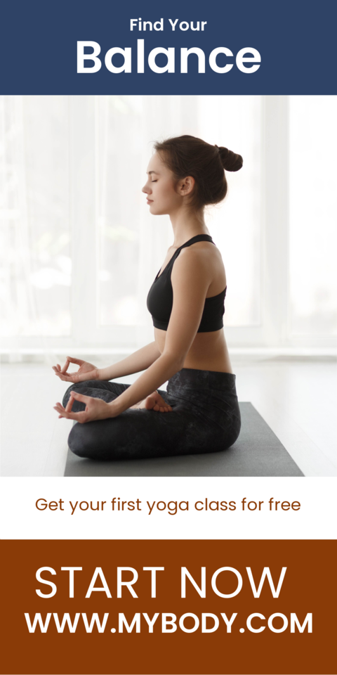 Find Your Balance Yoga-Related Sign Template