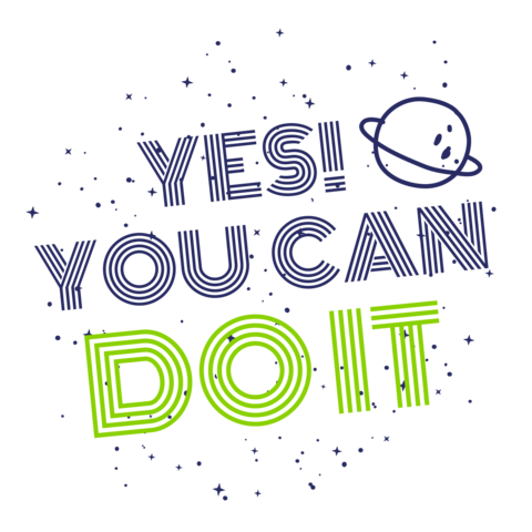 Motivational Quote With Celestial Bodies Sign Template