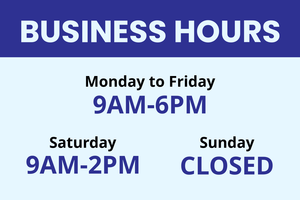 Business hours signage template