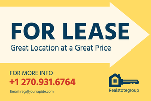 For Lease directional sign template
